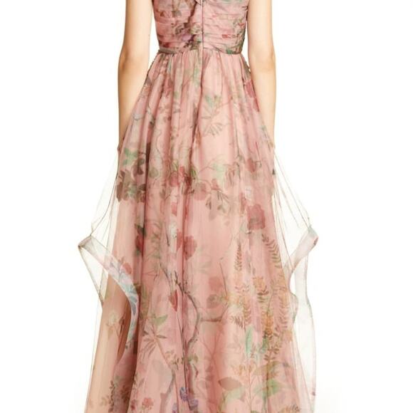 PATBO Floral Print Tulle Evening Gown NWT 10 Tulle - Picture 5 of 11